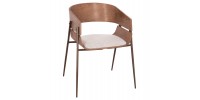 ΠΟΛΥΘΡΟΝΑ KRILL HM18254.01 PLYWOOD ΣΕ WHITEWASH--ΜΕΤΑΛΛΟ ΣΕ ΧΑΛΚΙΝΟ 55,5x55x72Υεκ.