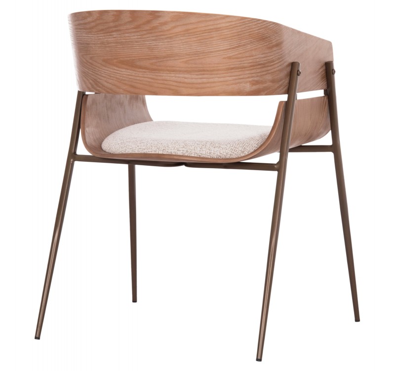 ΠΟΛΥΘΡΟΝΑ KRILL HM18254.01 PLYWOOD ΣΕ WHITEWASH--ΜΕΤΑΛΛΟ ΣΕ ΧΑΛΚΙΝΟ 55,5x55x72Υεκ.