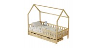 ΚΡΕΒΑΤΙ ΠΑΙΔΙΚΟ ΜΕ ΣΥΡΤΑΡΙΑ PHYLLIS HM724.01 τ.MONTESSORI ΦΥΣΙΚΟ 196x97x161Υεκ.