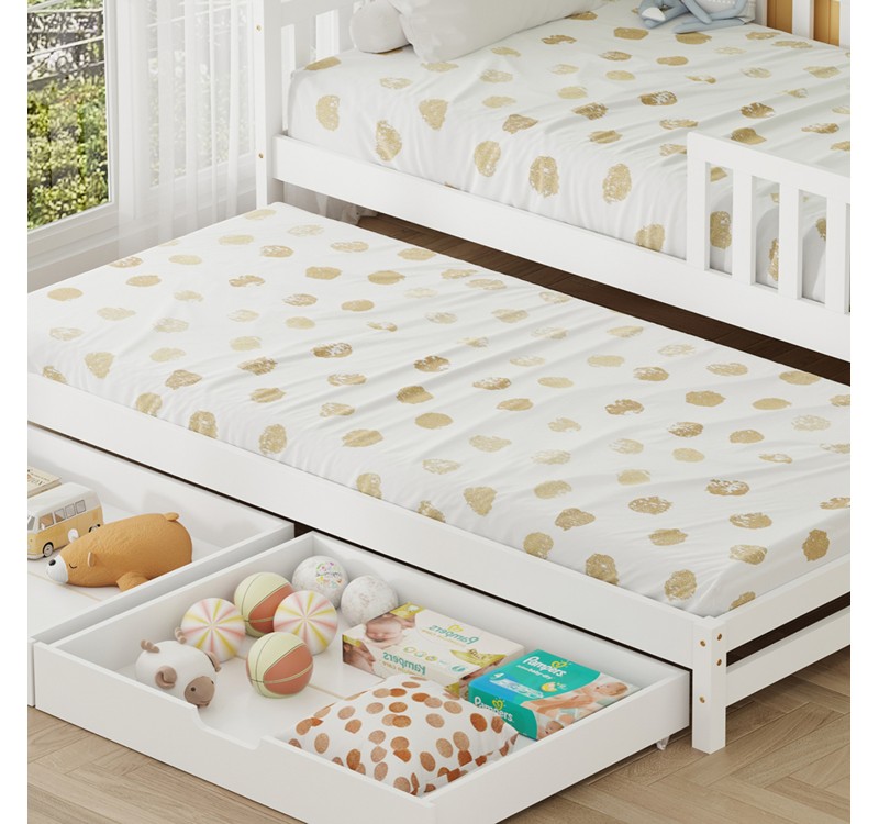 ΠΑΙΔΙΚΟ ΚΡΕΒΑΤΙ 3 ΣΕ 1 PHYLLIS HM723.03 ΞΥΛΟ ΠΕΥΚΟΥ ΛΕΥΚΟ 206x97x166Υεκ.