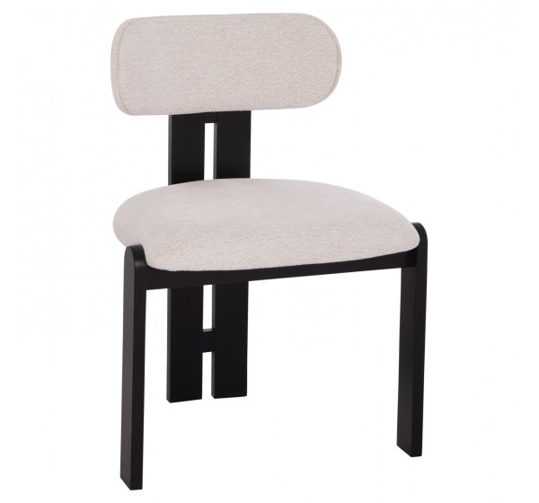 ΚΑΡΕΚΛΑ ΤΡΑΠΕΖΑΡΙΑΣ KARVO HM18252.02 ΕΚΡΟΥ ΥΦΑΣΜΑ--ΞΥΛΟ ΣΕ ΜΑΥΡΟ 57x50x78,5Υεκ.