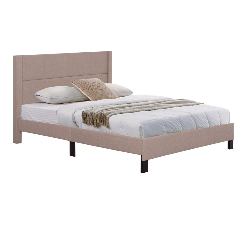 ΚΡΕΒΑΤΙ TRILLOP HM666.15 ΜΠΕΖ ΥΦΑΣΜΑ ΓΙΑ ΣΤΡΩΜΑ 160X200εκ.