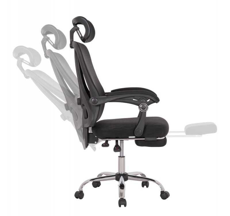 ΚΑΡΕΚΛΑ ΓΡΑΦΕΙΟΥ BARNET HM18258.01 ΜΑΥΡΟ MESH-ΜΑΥΡΟΣ ΣΚΕΛΕΤΟΣ NYLON 61x62x123Υ