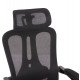 ΚΑΡΕΚΛΑ ΓΡΑΦΕΙΟΥ BARNET HM18258.01 ΜΑΥΡΟ MESH-ΜΑΥΡΟΣ ΣΚΕΛΕΤΟΣ NYLON 61x62x123Υ