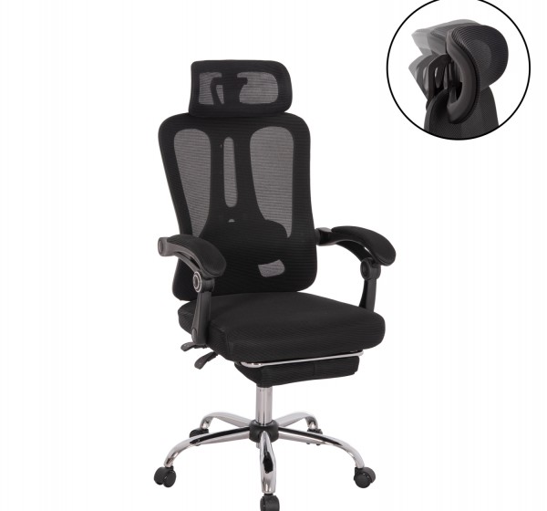 ΚΑΡΕΚΛΑ ΓΡΑΦΕΙΟΥ BARNET HM18258.01 ΜΑΥΡΟ MESH-ΜΑΥΡΟΣ ΣΚΕΛΕΤΟΣ NYLON 61x62x123Υ