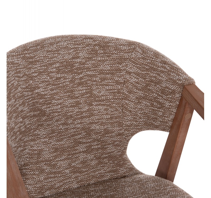 ΠΟΛΥΘΡΟΝΑ YEGER HM9995.03 ΞΥΛΟ ΟΞΙΑΣ ΣΕ WHITEWASH-ΚΑΦΕ ΥΦΑΣΜΑ 59x58x78Υεκ.