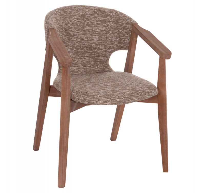 ΠΟΛΥΘΡΟΝΑ YEGER HM9995.03 ΞΥΛΟ ΟΞΙΑΣ ΣΕ WHITEWASH-ΚΑΦΕ ΥΦΑΣΜΑ 59x58x78Υεκ.