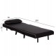 ΠΟΛΥΘΡΟΝΑ ΚΡΕΒΑΤΙ BRAXTON HM8425.03 ΜΑΥΡΟ ΥΦΑΣΜΑ 78x88x78Υεκ.