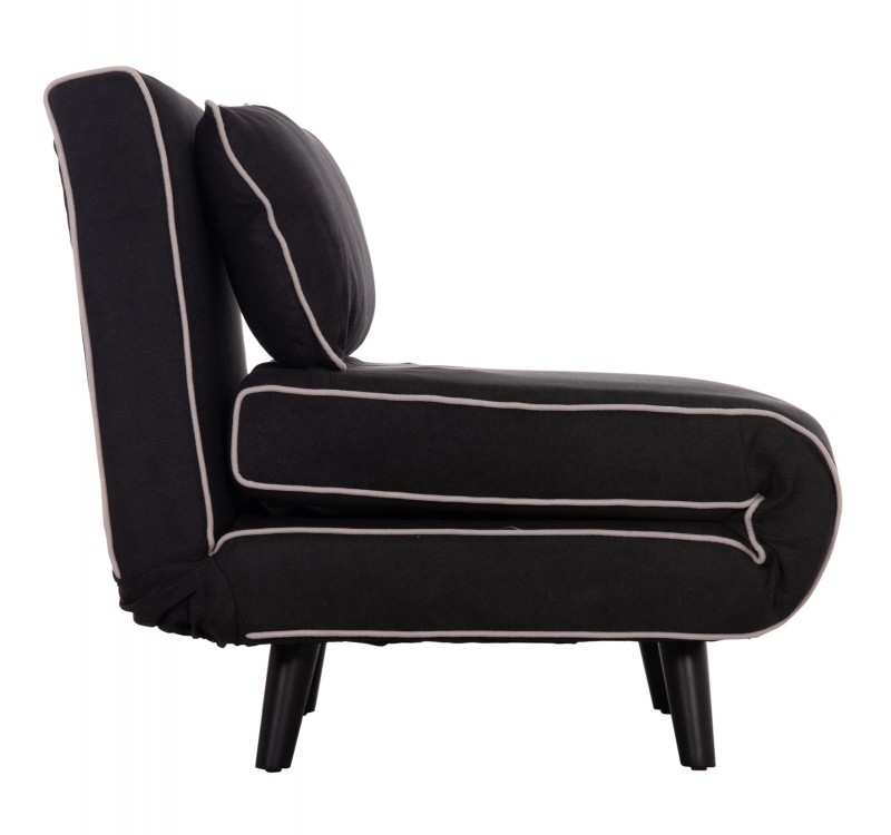 ΠΟΛΥΘΡΟΝΑ ΚΡΕΒΑΤΙ BRAXTON HM8425.03 ΜΑΥΡΟ ΥΦΑΣΜΑ 78x88x78Υεκ.