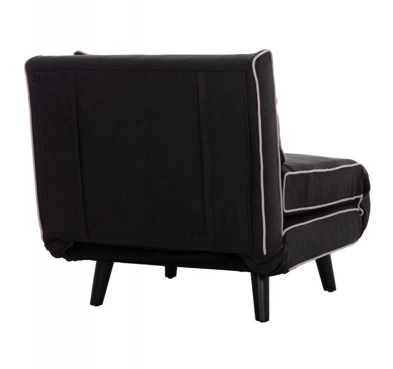 ΠΟΛΥΘΡΟΝΑ ΚΡΕΒΑΤΙ BRAXTON HM8425.03 ΜΑΥΡΟ ΥΦΑΣΜΑ 78x88x78Υεκ.