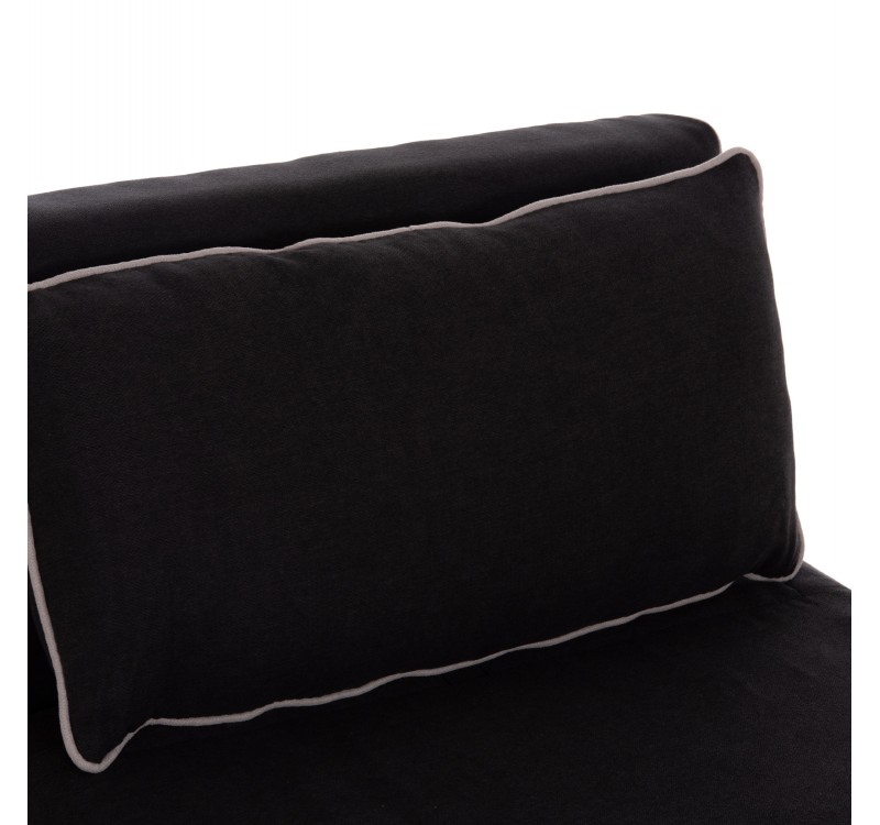 ΠΟΛΥΘΡΟΝΑ ΚΡΕΒΑΤΙ BRAXTON HM8425.03 ΜΑΥΡΟ ΥΦΑΣΜΑ 78x88x78Υεκ.