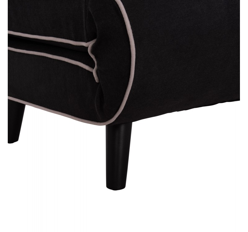 ΠΟΛΥΘΡΟΝΑ ΚΡΕΒΑΤΙ BRAXTON HM8425.03 ΜΑΥΡΟ ΥΦΑΣΜΑ 78x88x78Υεκ.