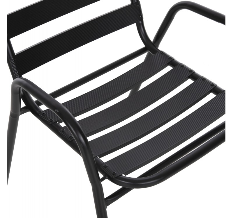ΣΕΤ ΤΡΑΠΕΖΑΡΙΑΣ 5ΤΜΧ ADAM HM21219.01 ΚΑΡΕΚΛΕΣ ΜΕΤΑΛΛΙΚΕΣ & ΤΡΑΠΕΖΙ 110x60 ΜΑΥΡΟ