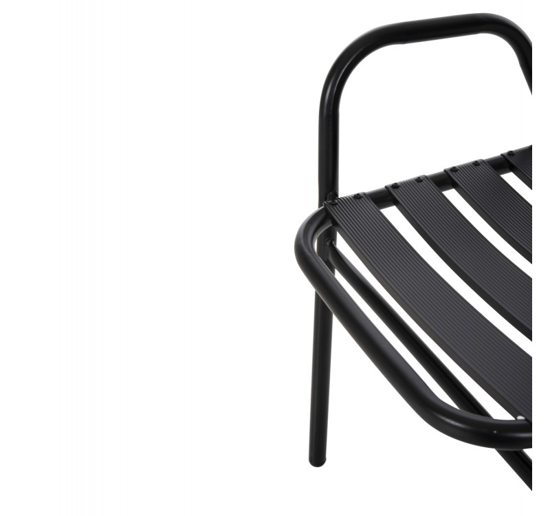 ΣΕΤ ΤΡΑΠΕΖΑΡΙΑΣ 5ΤΜΧ ADAM HM21219.01 ΚΑΡΕΚΛΕΣ ΜΕΤΑΛΛΙΚΕΣ & ΤΡΑΠΕΖΙ 110x60 ΜΑΥΡΟ