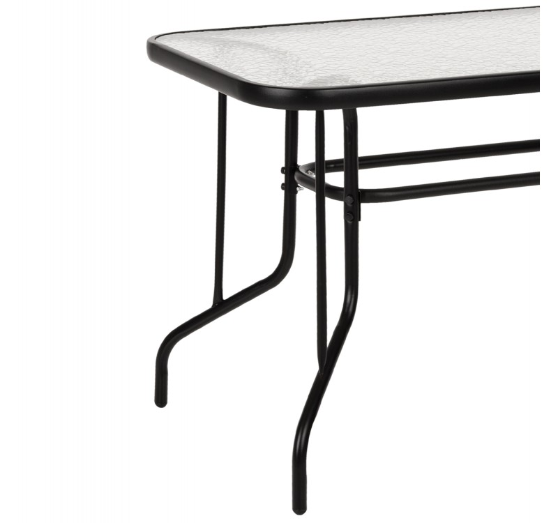 ΣΕΤ ΤΡΑΠΕΖΑΡΙΑΣ 5ΤΜΧ ADAM HM21219.01 ΚΑΡΕΚΛΕΣ ΜΕΤΑΛΛΙΚΕΣ & ΤΡΑΠΕΖΙ 110x60 ΜΑΥΡΟ