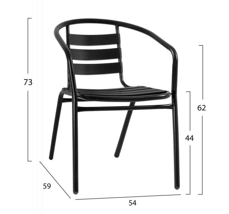 ΣΕΤ ΤΡΑΠΕΖΑΡΙΑΣ 5ΤΜΧ ADAM HM21220.03 ΚΑΡΕΚΛΕΣ ΜΕΤΑΛΛΙΚΕΣ & ΤΡΑΠΕΖΙ 110x60 ΜΑΥΡΟ