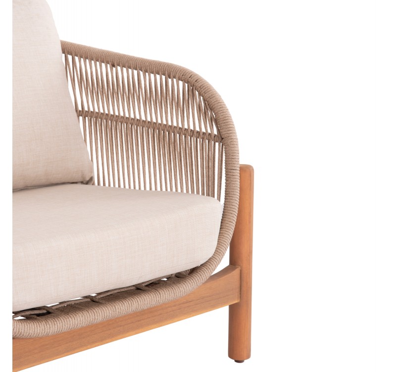 LOUNGE ΣΕΤ SANJI HM21214 ΤΡΑΠΕΖΙ & 2 ΠΟΛΥΘΡΟΝΕΣ--ΞΥΛΟ ΑΚΑΚΙΑΣ-ΑΛΟΥΜΙΝΙΟ-ΣΧΟΙΝΙ