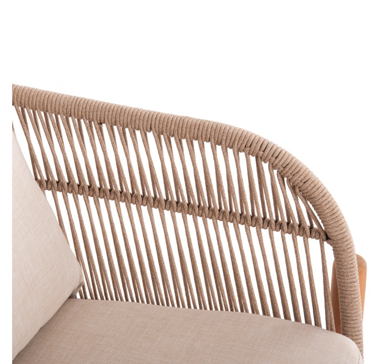 LOUNGE ΣΕΤ SANJI HM21214 ΤΡΑΠΕΖΙ & 2 ΠΟΛΥΘΡΟΝΕΣ--ΞΥΛΟ ΑΚΑΚΙΑΣ-ΑΛΟΥΜΙΝΙΟ-ΣΧΟΙΝΙ
