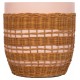 ΒΟΗΘΗΤΙΚΟ ΤΡΑΠΕΖΙ VILHENA HM18166 FIBER CEMENT ΡΟΖ-RATTAN ΦΥΣΙΚΟ Φ44.5x45Υεκ.
