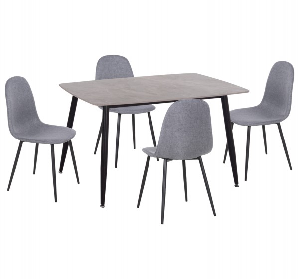 ΣΕΤ ΤΡΑΠΕΖΑΡΙΑΣ 5ΤΜΧ RAVEN HM21068.03 ΚΕΡΑΜΙΚΟ TOP ΓΚΡΙ ΜΑΡΜΑΡΟ--ΓΚΡΙ ΥΦΑΣΜΑ