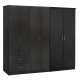 ΝΤΟΥΛΑΠΑ 6ΦΥΛΛΗ BLAKELY HM21235.01 ΜΕΛΑΜΙΝΗ ΧΡΩΜΑ ZEBRANO 201x43x181Υεκ