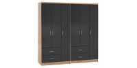 ΝΤΟΥΛΑΠΑ 6ΦΥΛΛΗ CAESAR HM21236.01 ΜΕΛΑΜΙΝΗ SONAMA & ΣΚΟΥΡΟ ΓΚΡΙ 180x42,5Χ181Υεκ.