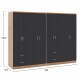 ΝΤΟΥΛΑΠΑ 8ΦΥΛΛΗ BRIANA HM21237.01 ΜΕΛΑΜΙΝΗ SONAMA & ΣΚΟΥΡΟ ΓΚΡΙ 241x42,5Χ180,5Υεκ.