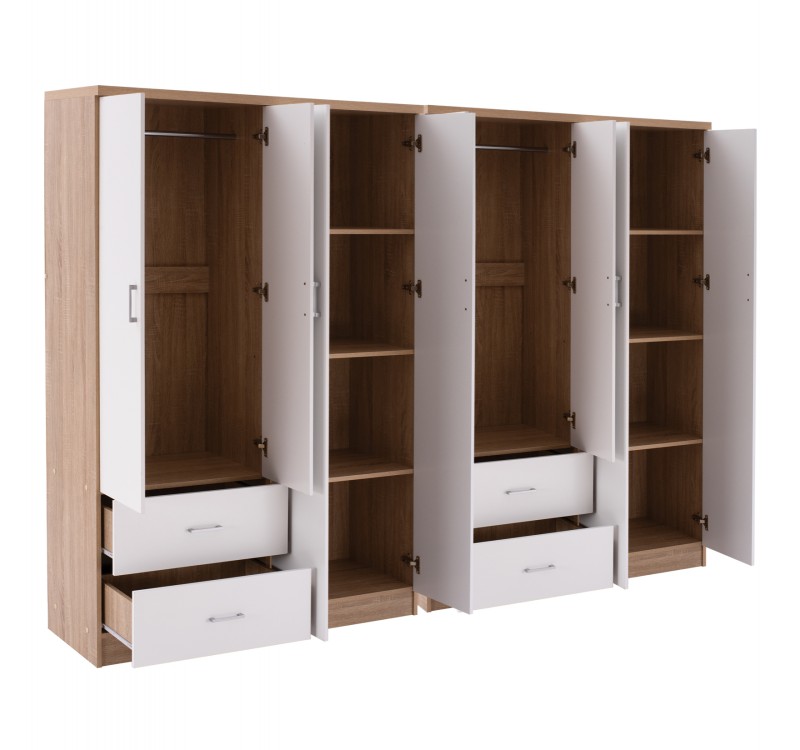 ΝΤΟΥΛΑΠΑ 8ΦΥΛΛΗ BRIANA HM21237.02 ΜΕΛΑΜΙΝΗ SONAMA & ΛΕΥΚΟ 241x42,5Χ180,5Υεκ.