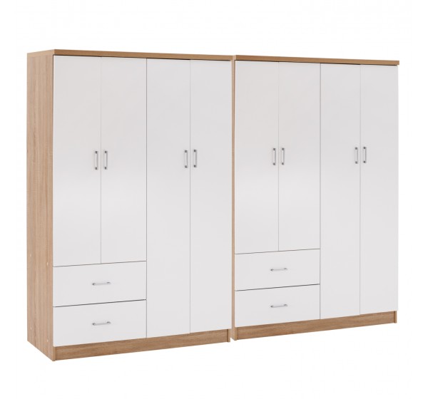 ΝΤΟΥΛΑΠΑ 8ΦΥΛΛΗ BRIANA HM21237.02 ΜΕΛΑΜΙΝΗ SONAMA & ΛΕΥΚΟ 241x42,5Χ180,5Υεκ.
