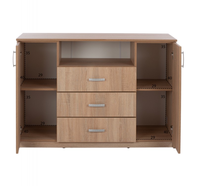 ΣΕΤ ΚΡΕΒΑΤΟΚΑΜΑΡΑΣ 6ΤΜΧ ADLER HM11759 ΜΕΛΑΜΙΝΗ SONAMA OAK-ΓΙΑ ΣΤΡΩΜΑ 160x200εκ