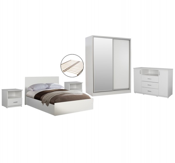 ΣΕΤ ΚΡΕΒΑΤΟΚΑΜΑΡΑΣ 6ΤΜΧ ADLER HM11759.03 ΜΕΛΑΜΙΝΗ ΛΕΥΚΗ-ΓΙΑ ΣΤΡΩΜΑ 160x200εκ