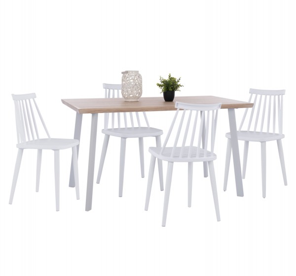 ΣΕΤ ΤΡΑΠΕΖΑΡΙΑΣ 5ΤΜΧ OFIRA HM10634 MDF TOP ΣΕ SONAMA--ΛΕΥΚΕΣ ΚΑΡΕΚΛΕΣ