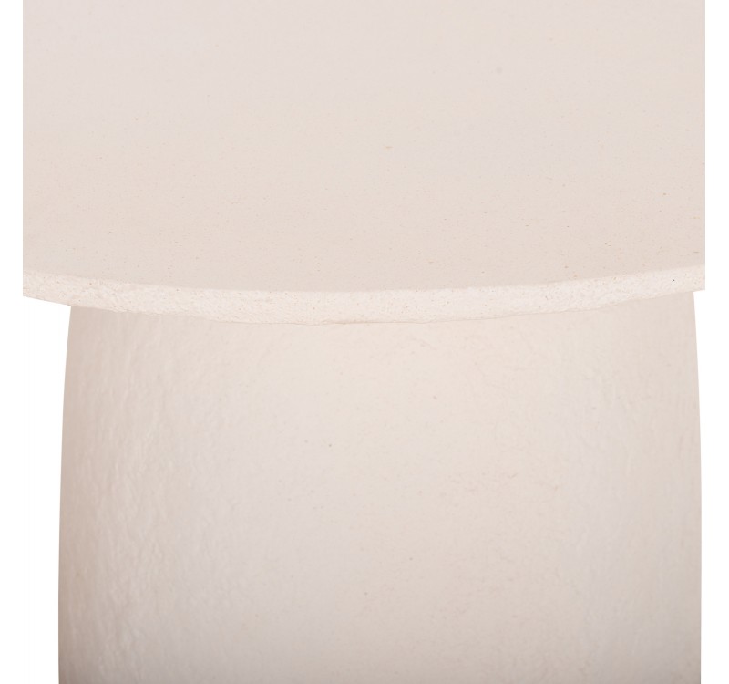 ΤΡΑΠΕΖΙ ΤΡΑΠΕΖΑΡΙΑΣ ΣΤΡΟΓΓΥΛΟ SEPPO HM18154.02 FIBER CEMENT ΛΕΥΚΟ--Φ119,5x75,5Υεκ.