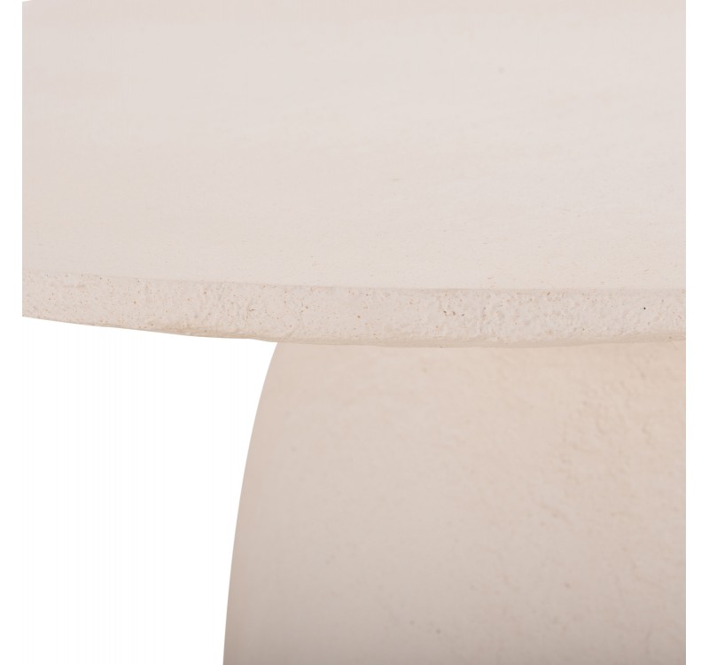 ΤΡΑΠΕΖΙ ΤΡΑΠΕΖΑΡΙΑΣ ΣΤΡΟΓΓΥΛΟ SEPPO HM18154.02 FIBER CEMENT ΛΕΥΚΟ--Φ119,5x75,5Υεκ.