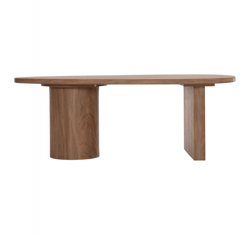 ΤΡΑΠΕΖΙ ΣΑΛΟΝΙΟΥ ΟΒΑΛ ALPER HM18327 MDF ΣΕ SONAMA ΧΡΩΜΑ 110x60x40Υεκ