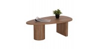 ΤΡΑΠΕΖΙ ΣΑΛΟΝΙΟΥ ΟΒΑΛ ALPER HM18327 MDF ΣΕ SONAMA ΧΡΩΜΑ 110x60x40Υεκ