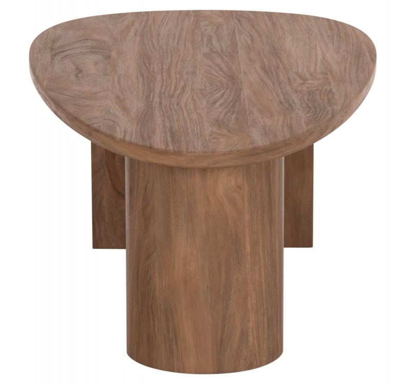 ΤΡΑΠΕΖΙ ΣΑΛΟΝΙΟΥ ΟΒΑΛ ALPER HM18327 MDF ΣΕ SONAMA ΧΡΩΜΑ 110x60x40Υεκ