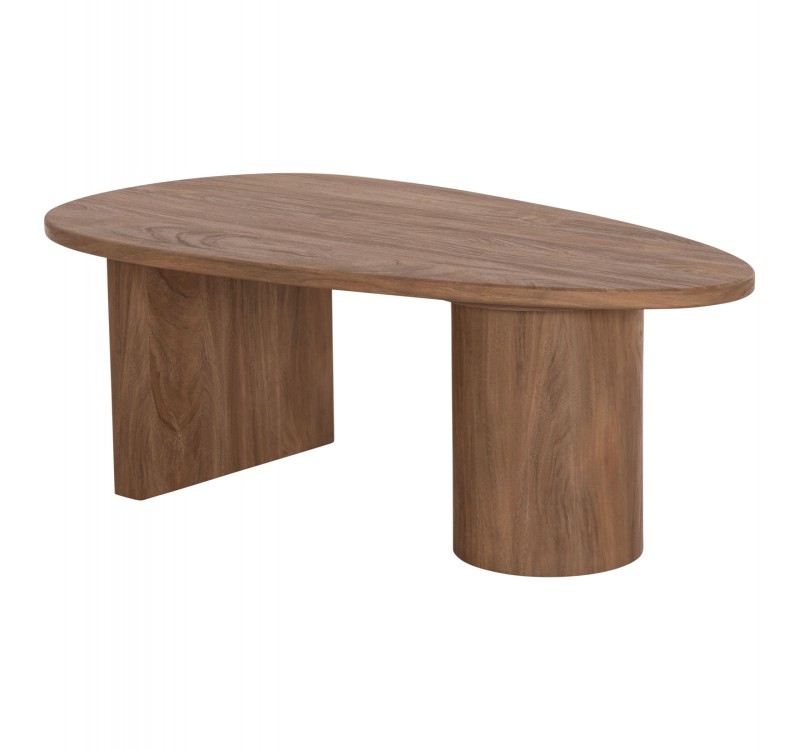 ΤΡΑΠΕΖΙ ΣΑΛΟΝΙΟΥ ΟΒΑΛ ALPER HM18327 MDF ΣΕ SONAMA ΧΡΩΜΑ 110x60x40Υεκ