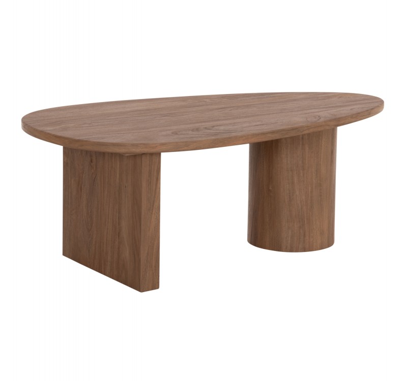 ΤΡΑΠΕΖΙ ΣΑΛΟΝΙΟΥ ΟΒΑΛ ALPER HM18327 MDF ΣΕ SONAMA ΧΡΩΜΑ 110x60x40Υεκ