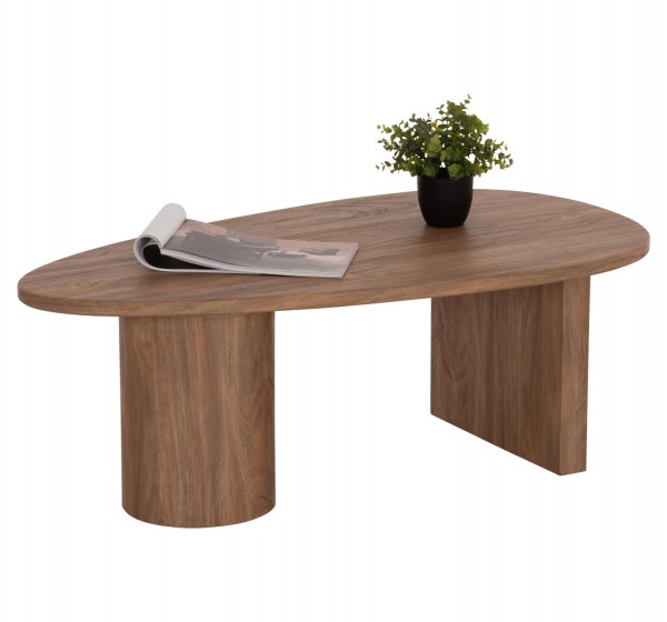 ΤΡΑΠΕΖΙ ΣΑΛΟΝΙΟΥ ΟΒΑΛ ALPER HM18327 MDF ΣΕ SONAMA ΧΡΩΜΑ 110x60x40Υεκ