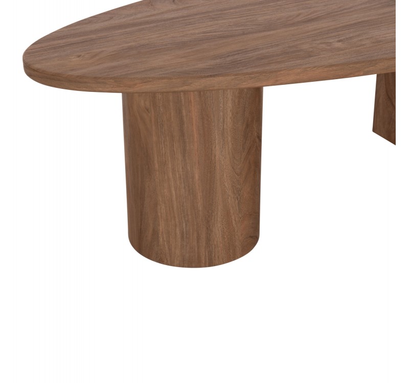 ΤΡΑΠΕΖΙ ΣΑΛΟΝΙΟΥ ΟΒΑΛ ALPER HM18327 MDF ΣΕ SONAMA ΧΡΩΜΑ 110x60x40Υεκ