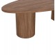 ΤΡΑΠΕΖΙ ΣΑΛΟΝΙΟΥ ΟΒΑΛ ALPER HM18327 MDF ΣΕ SONAMA ΧΡΩΜΑ 110x60x40Υεκ