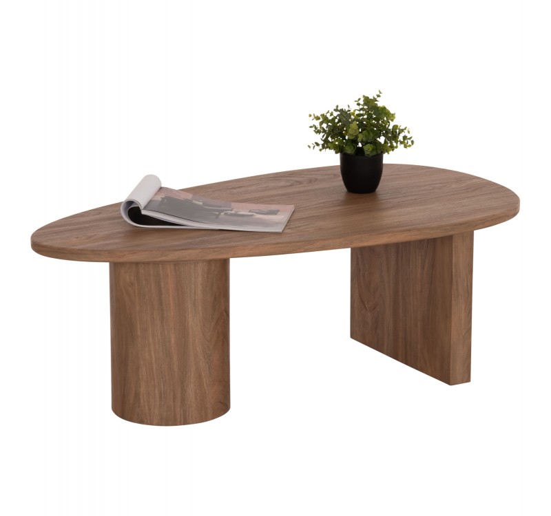 ΤΡΑΠΕΖΙ ΣΑΛΟΝΙΟΥ ΟΒΑΛ ALPER HM18327 MDF ΣΕ SONAMA ΧΡΩΜΑ 110x60x40Υεκ