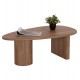 ΤΡΑΠΕΖΙ ΣΑΛΟΝΙΟΥ ΟΒΑΛ ALPER HM18327 MDF ΣΕ SONAMA ΧΡΩΜΑ 110x60x40Υεκ