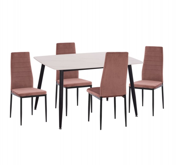 ΣΕΤ ΤΡΑΠΕΖΑΡΙΑΣ 5ΤΜΧ RAVEN HM21264.01 ΚΕΡΑΜΙΚΟ TOP ΛΕΥΚΟ ΜΑΡΜΑΡΟ--ΒΕΛΟΥΔΟ ΣΑΠΙΟ ΜΗΛΟ