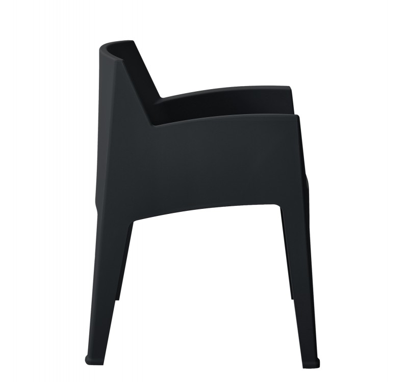 ΠΟΛΥΘΡΟΝΑ ΠΟΛΥΠΡΟΠΥΛΕΝΙΟΥ SLEEK HM6370.02 ΜΑΥΡΗ 68x63x82,5Υεκ.