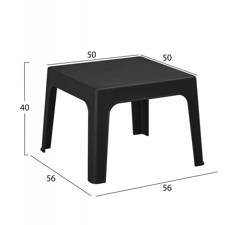 ΣΕΤ 3ΤΜΧ ΠΟΛΥΠΡΟΠΥΛΕΝΙΟΥ SLEEK HM21267.02 ΤΡΑΠΕΖΑΚΙ & 2 ΠΟΛΥΘΡΟΝΕΣ-ΜΑΥΡΟ