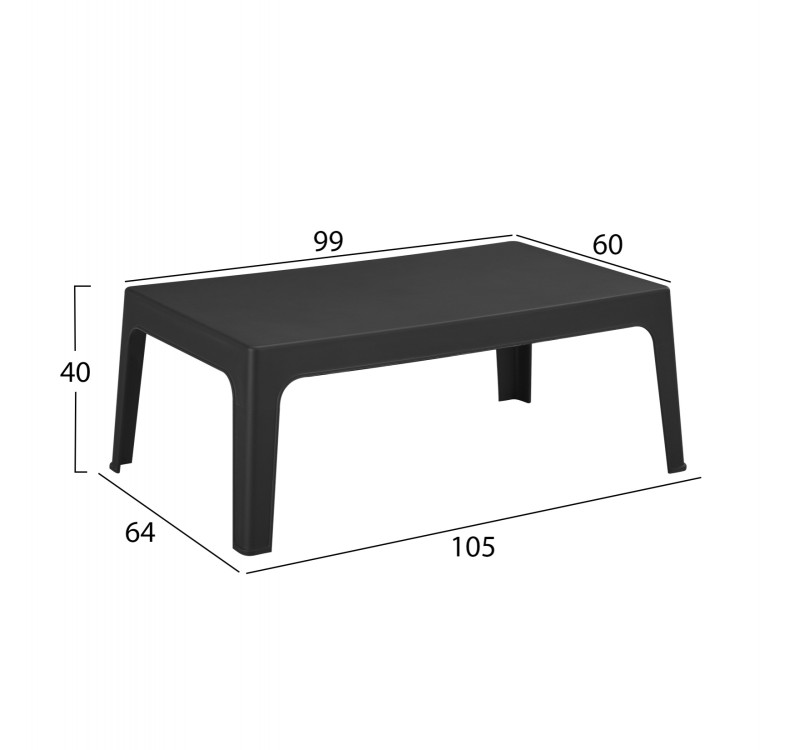 ΣΕΤ ΣΑΛΟΝΙ ΕΞ.ΧΩΡΟΥ 4ΤΜΧ SLEEK HM21268.02 ΜΑΥΡΟ ΠΟΛΥΠΡΟΠΥΛΕΝΙΟ