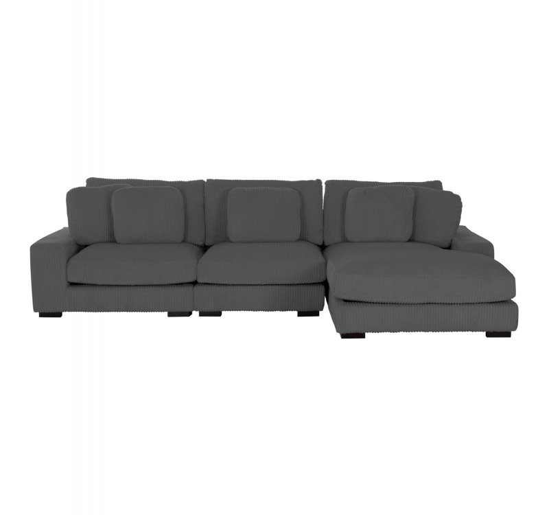 ΚΑΝΑΠΕΣ ΔΕΞΙΑ ΓΩΝΙΑ CRANFIELD HM3287.01R ΓΚΡΙ ΡΙΓΕ ΥΦΑΣΜΑ 315x167(γωνία)x67Υεκ.