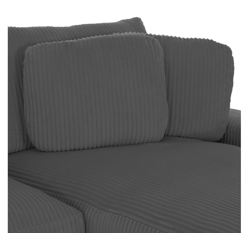 ΚΑΝΑΠΕΣ ΔΕΞΙΑ ΓΩΝΙΑ CRANFIELD HM3287.01R ΓΚΡΙ ΡΙΓΕ ΥΦΑΣΜΑ 315x167(γωνία)x67Υεκ.